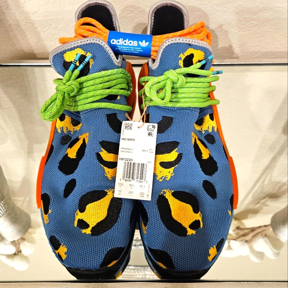 🔥 Rare Adidas Pharrell HU NMD - Blue Leopard Print 🔥